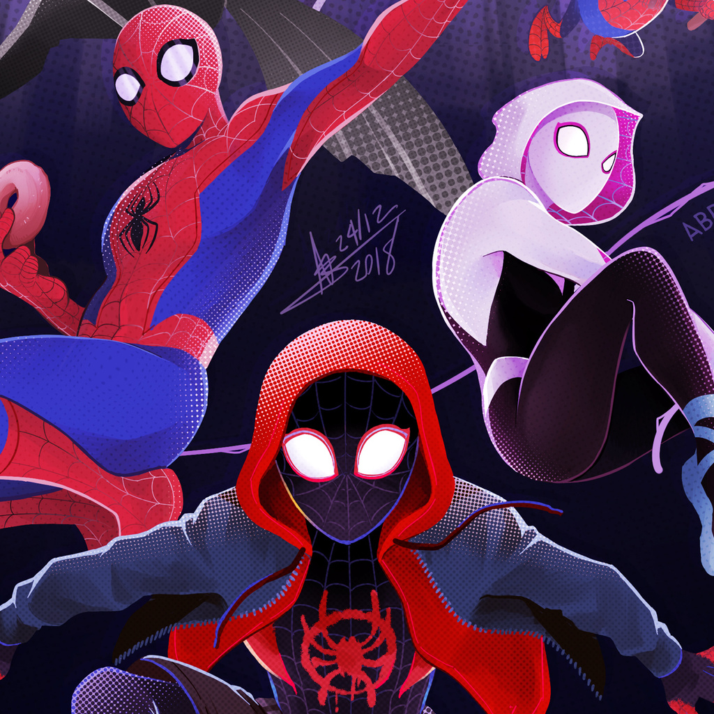 1024x1024 SpiderMan Into The Spider Verse New New Poster 1024x1024 ...