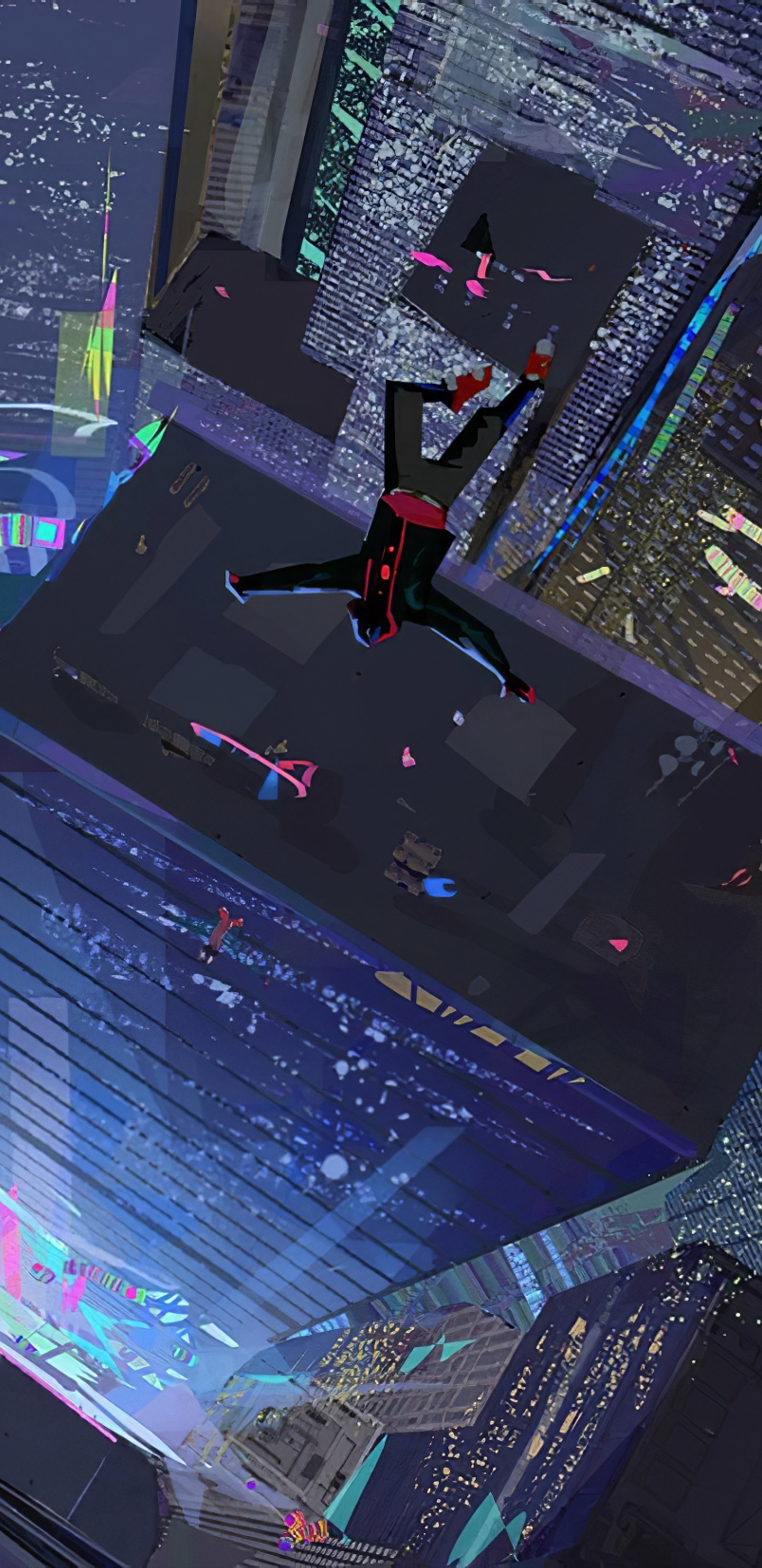 1440x2960 Spiderman Into The Spider Verse Straight Down 4k Samsung ...