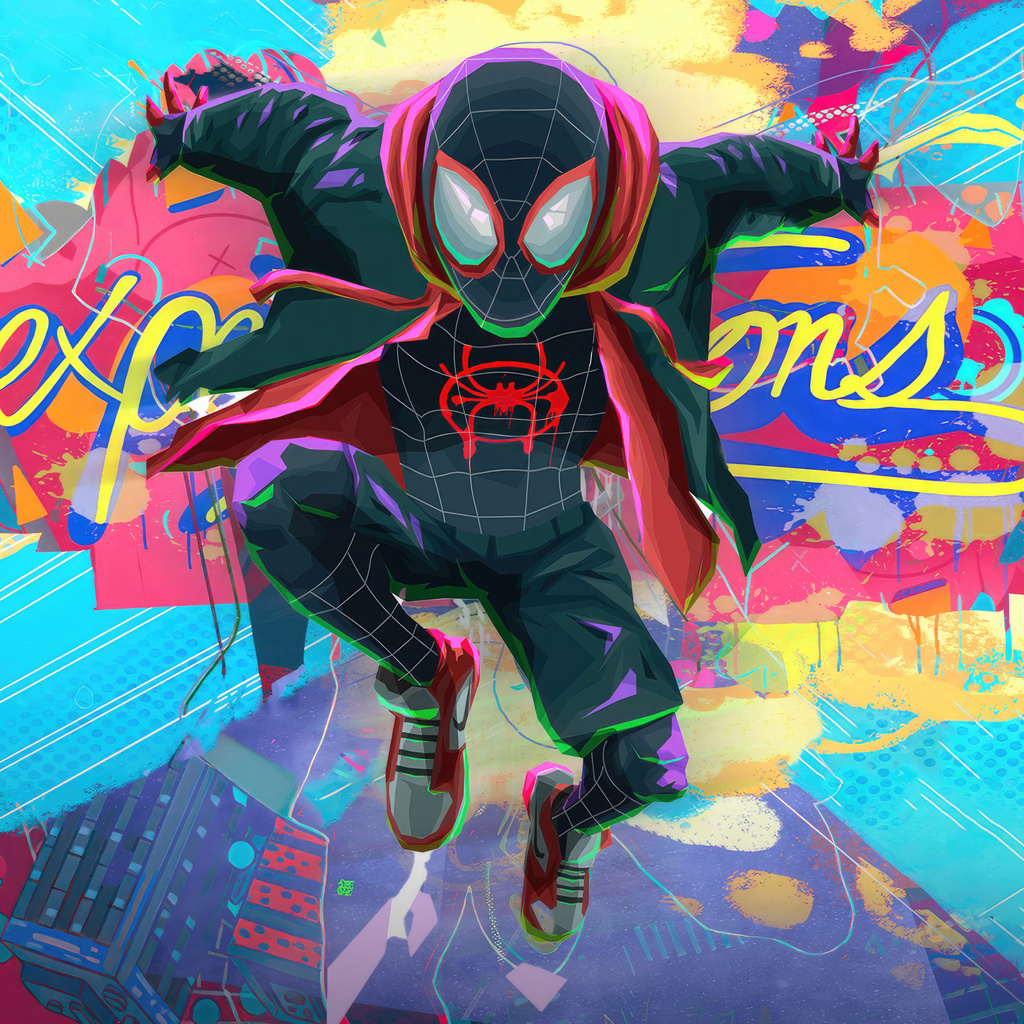 1024x1024 Spiderman Into The Spiderverse Fan Art 5k 1024x1024 ...