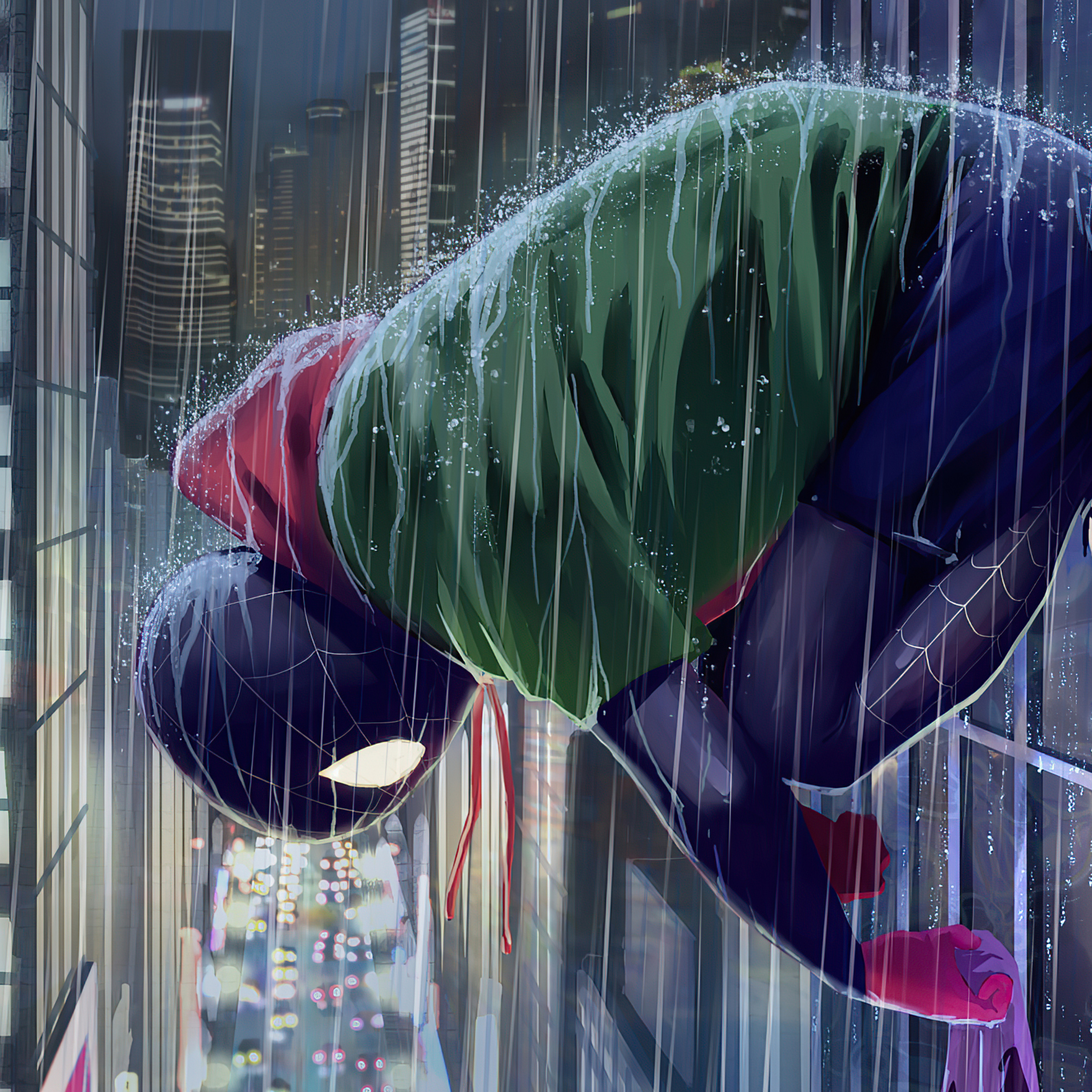 Sophie rain spiderman full. Человек паук дождь. Майлз Моралес Art. Супергерой человек дождь. Spider man Rain Sad.