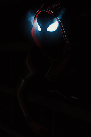 320x480 Spiderman Miles Morales Dark 4k Apple Iphone,iPod Touch,Galaxy Ace  HD 4k Wallpapers, Images, Backgrounds, Photos and Pictures