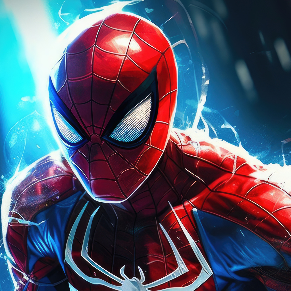 1024x1024 Spiderman Red Suit Artwork 1024x1024 Resolution HD 4k ...