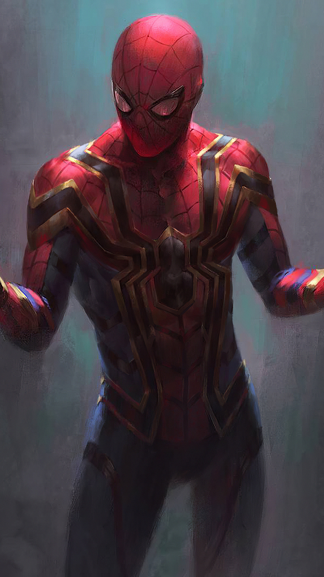 Red spider man. Железный человек паук арт.
