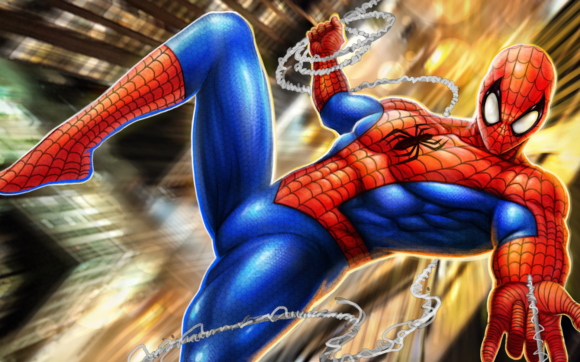 1920x1200 Spiderman Spider Web Art 1080p Resolution ,hd 4k Wallpapers 