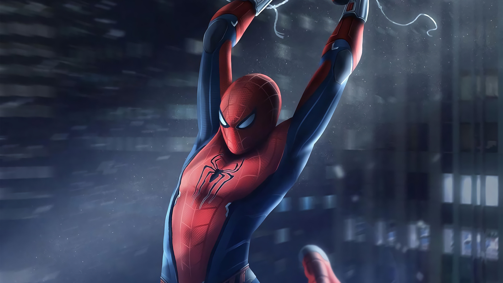 1600x900 Spiderman Swinging In City 4k 1600x900 Resolution HD 4k ...