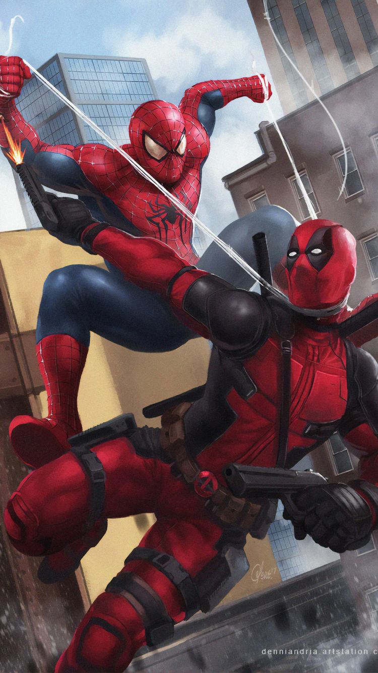 750x1334 Spiderman Vs Deadpool iPhone 6, iPhone 6S, iPhone 7 HD 4k  Wallpapers, Images, Backgrounds, Photos and Pictures