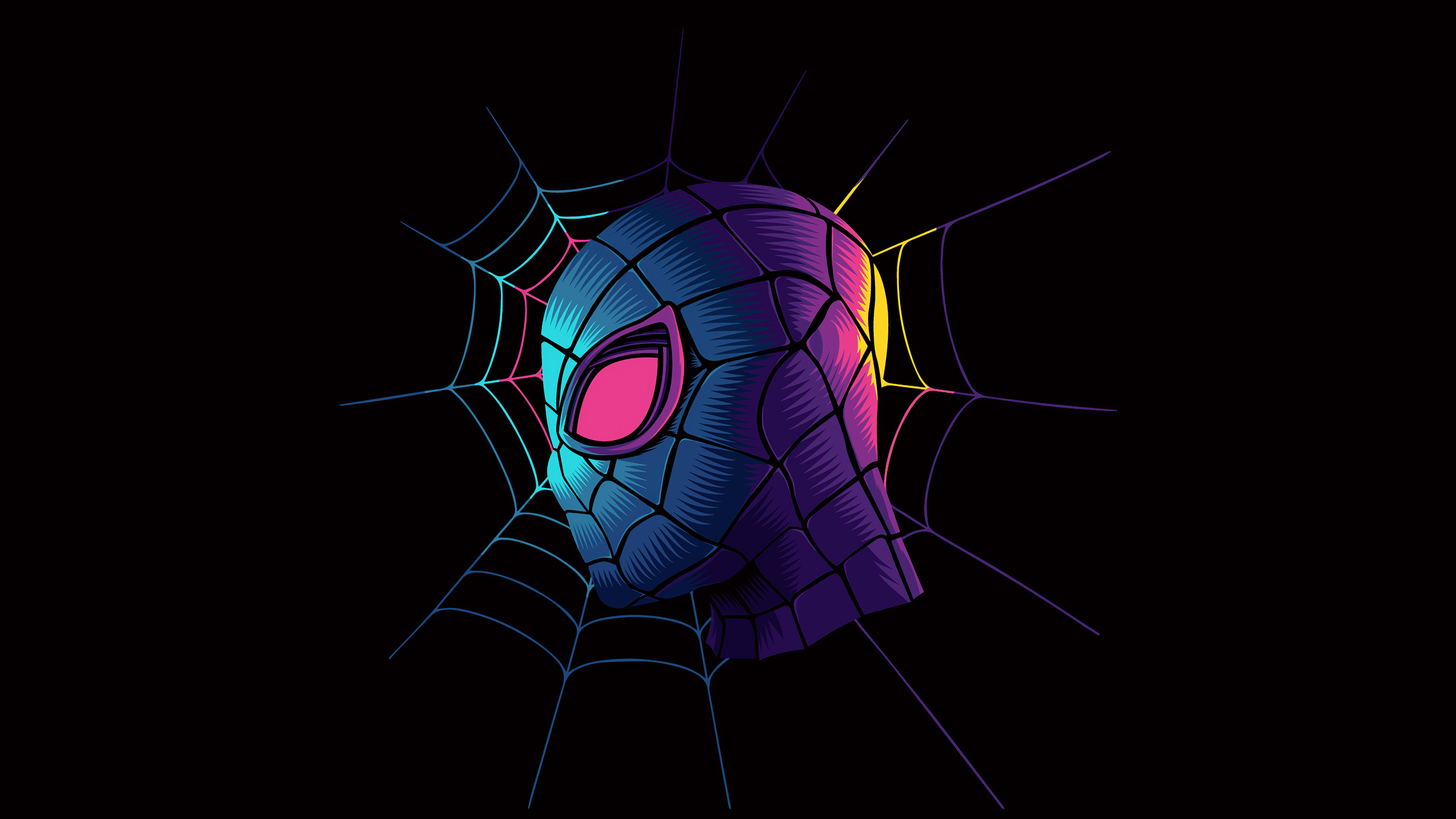 2560x1440 Spiderman Web Minimalist Art 4k 1440P Resolution ...