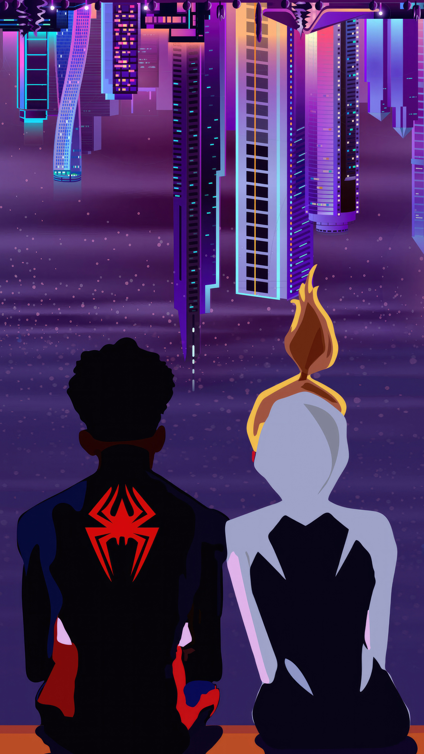 1440x2560 Spiderverse Alliance Gwen Stacy And Miles Morales Samsung ...