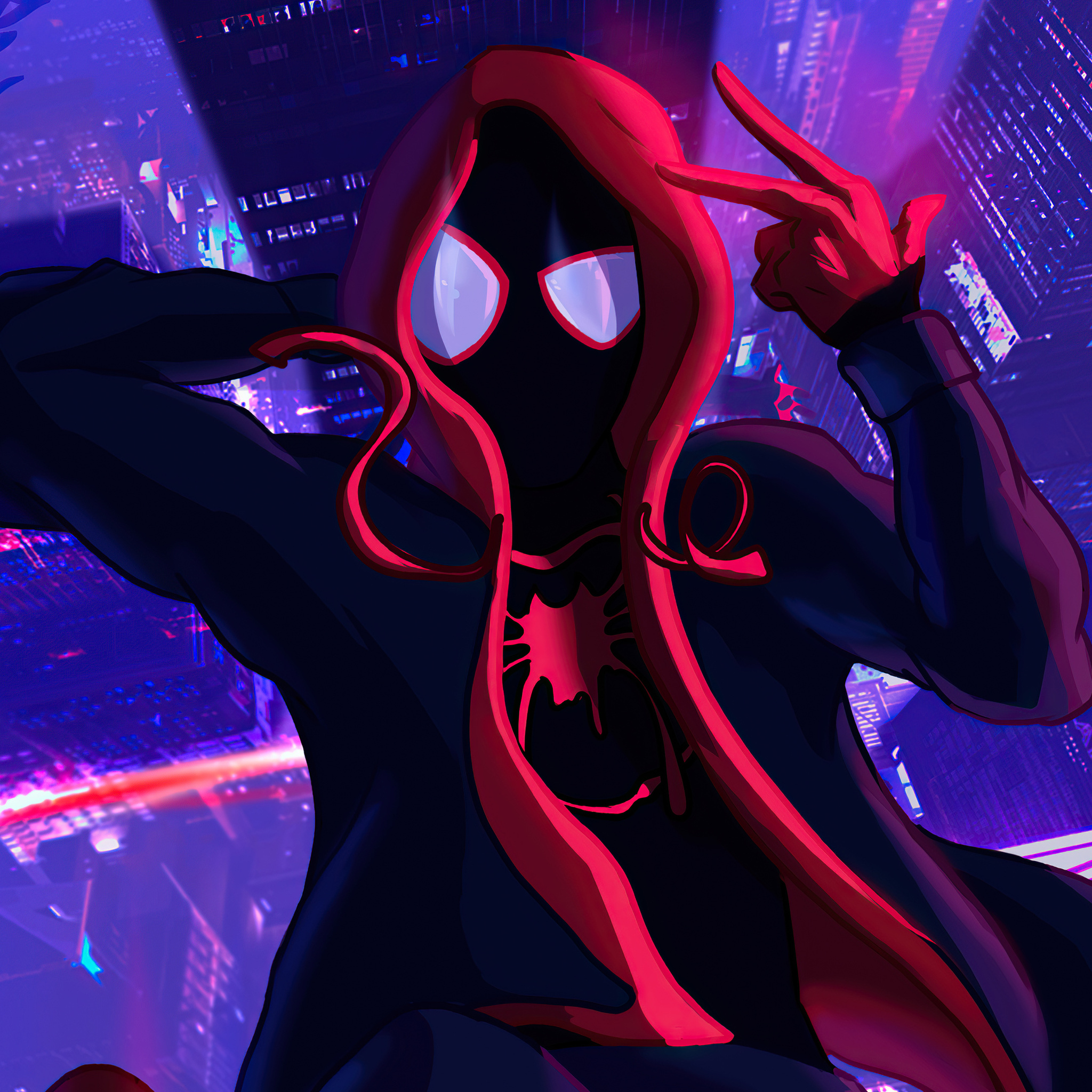 2048x2048 Spiderverse Animated 4k Ipad Air HD 4k Wallpapers, Images ...