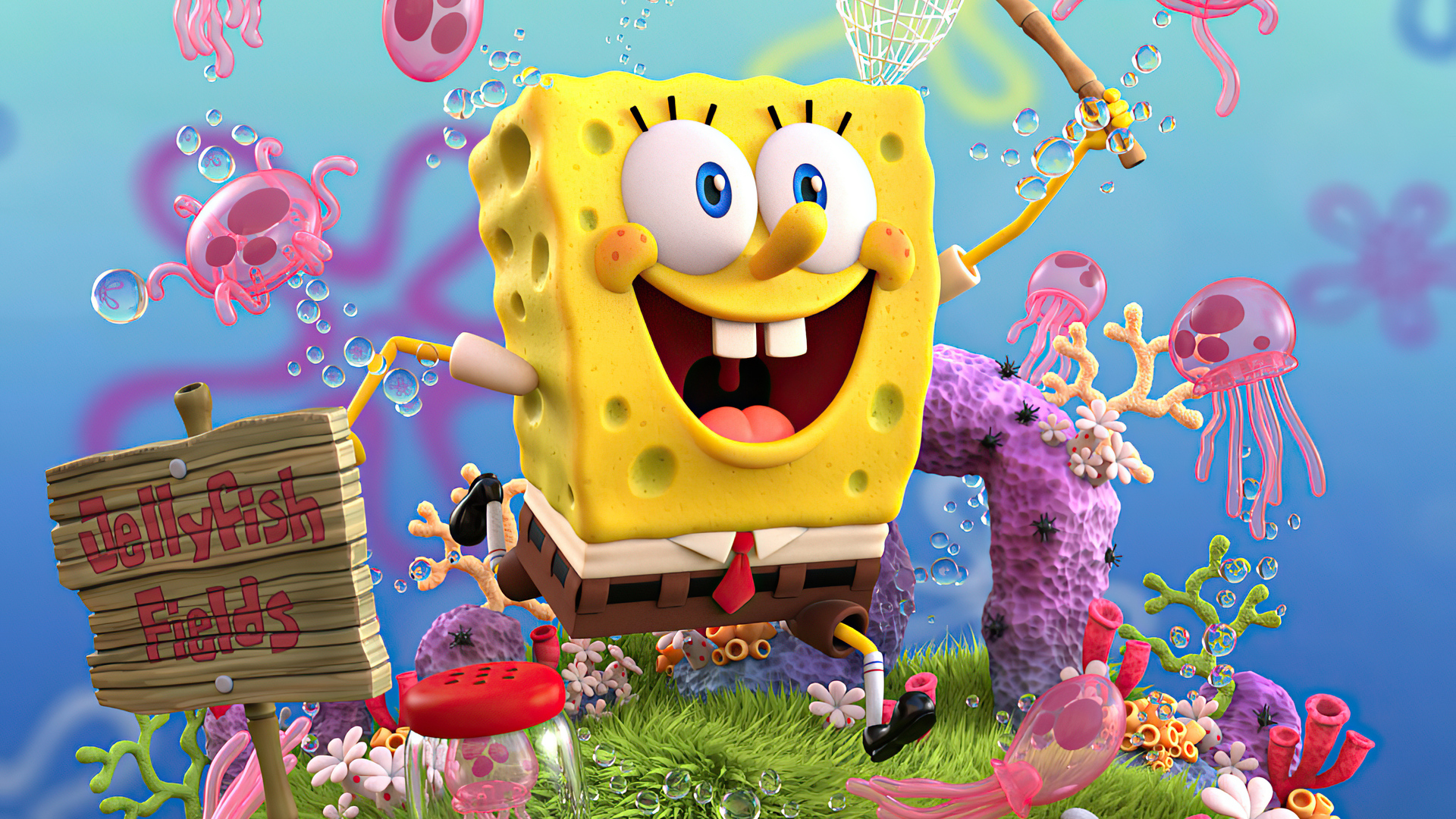 Spongebob Squarepants Hd Wallpaper Background Image 1920x1082 - Gambaran