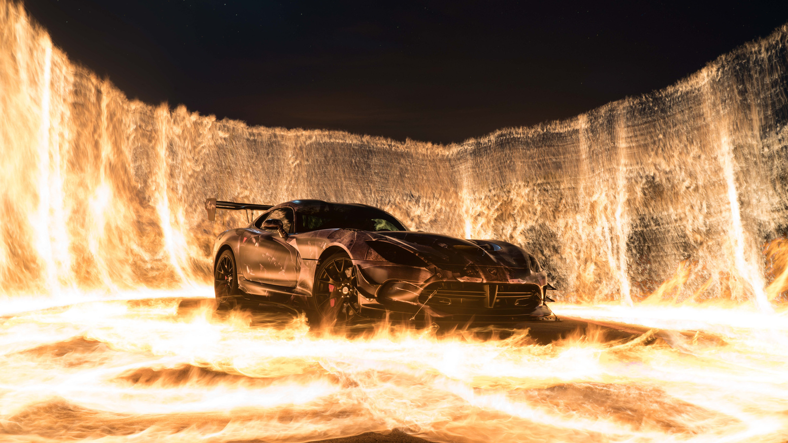 X Sports Car On Fire Wallpaper X Resolution Hd K Wallpapers Images Backgrounds