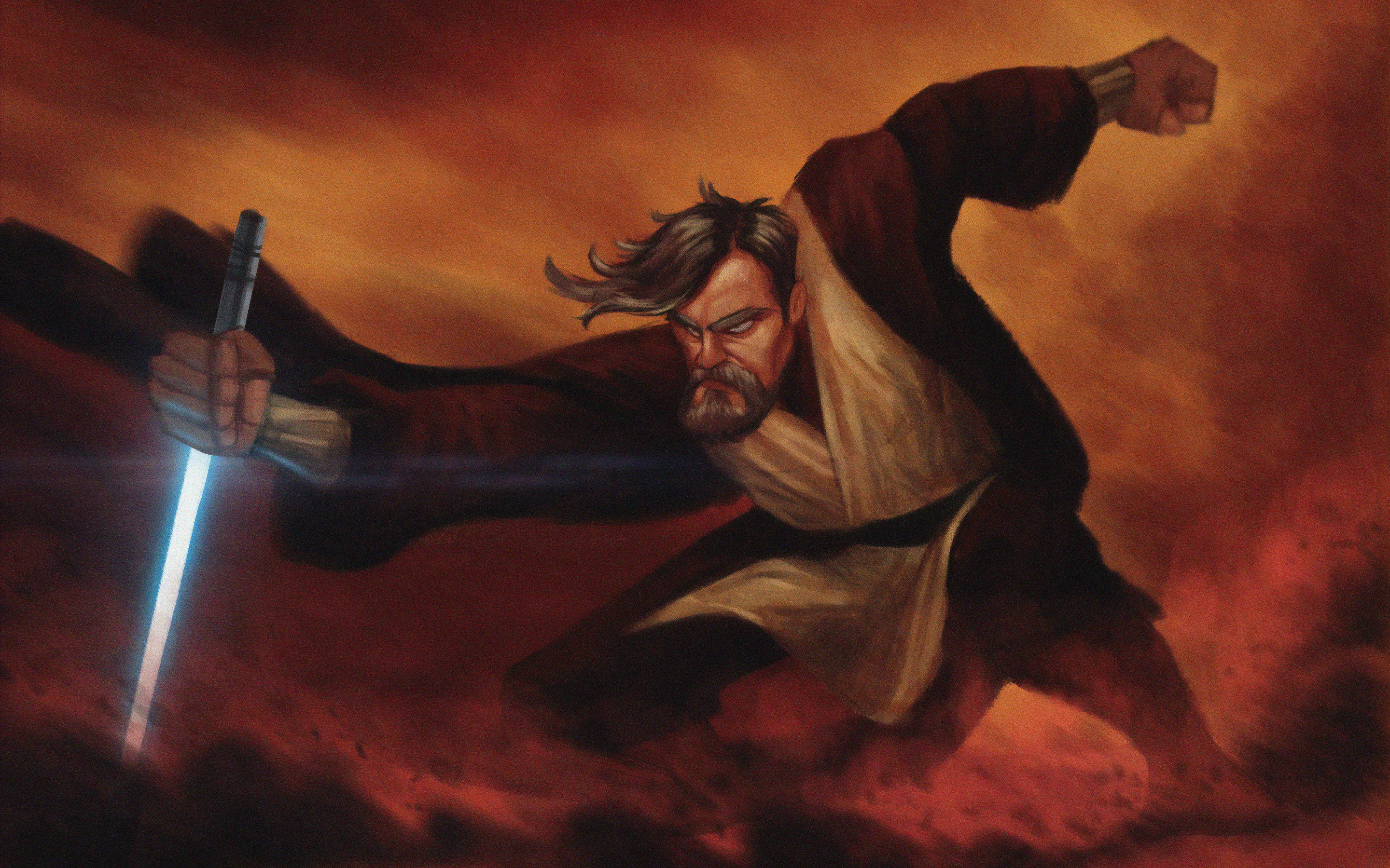 Star Wars Obi Wan Artwork 4k In 2880x1800 Resolution. 