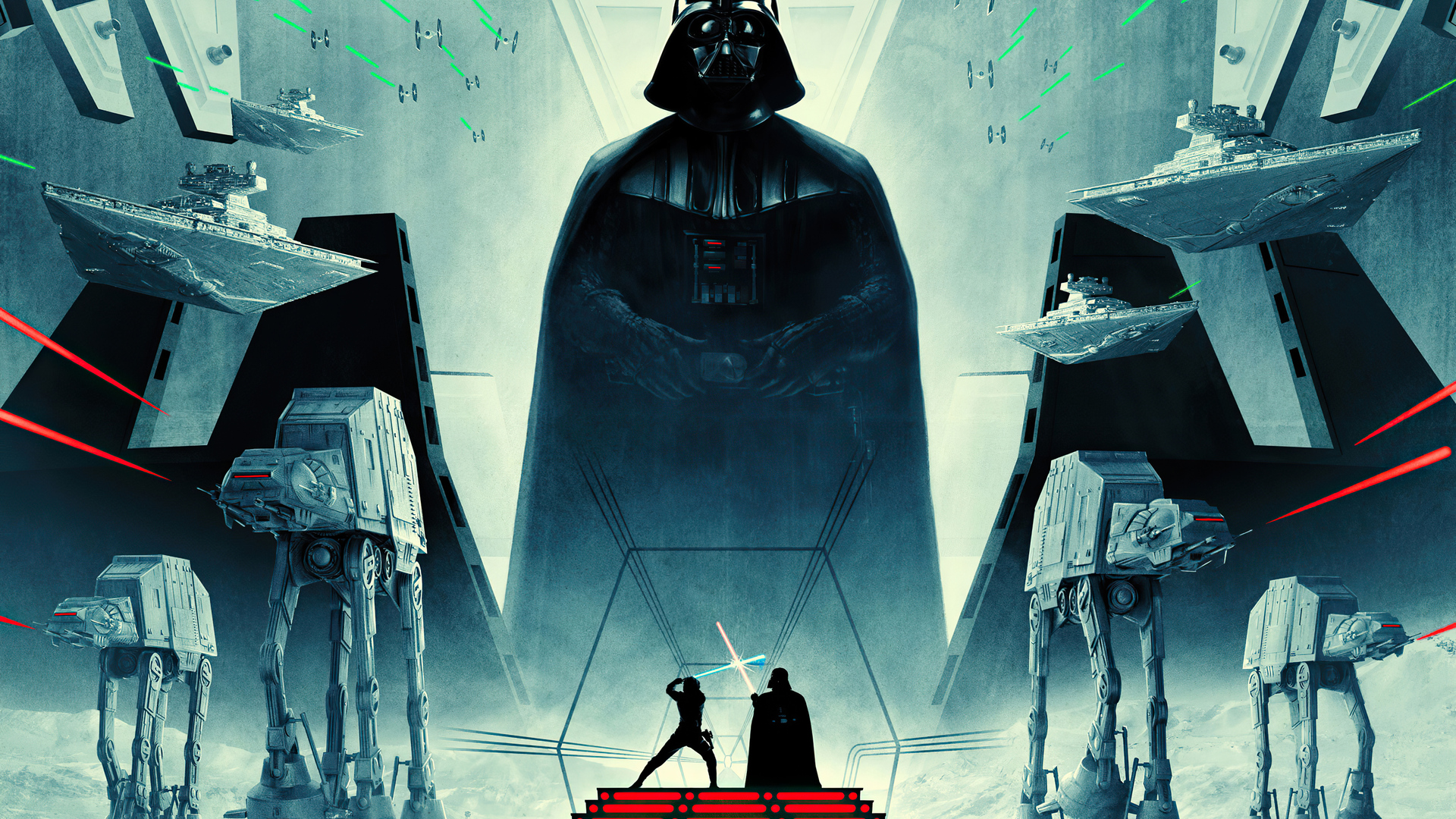 Star Wars Rey Kylo Ren Darth Vader Poster Wallpaper In 1920x1080 Resolution