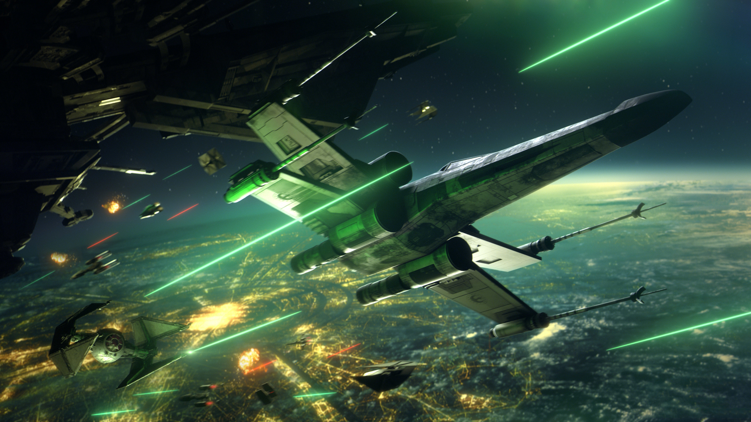 Hãy cùng tham gia chiến đấu trong không gian với Star Wars Squadrons! Bạn sẽ được trải nghiệm cảm giác phiêu lưu và chiến đấu không giới hạn với những chiếc máy bay tốc độ cao. Hãy xem hình ảnh để khám phá thêm về trò chơi này nhé!
