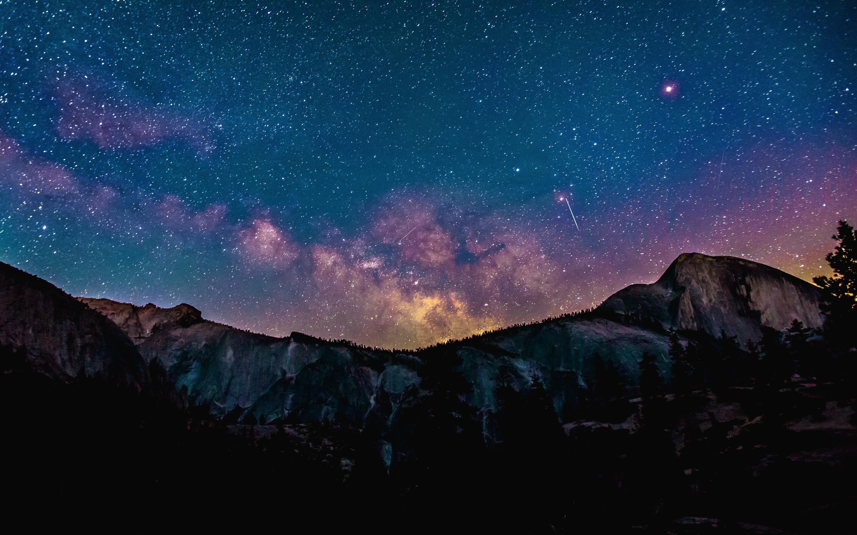 2880x1800 Stars Space Landscape Mountains Macbook Pro Retina HD 4k  Wallpapers, Images, Backgrounds, Photos and Pictures