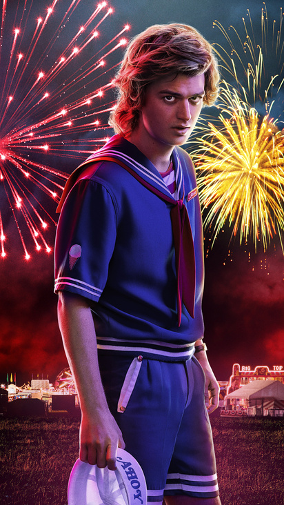 412x732 Steve In Stranger Things Season 3 2019 5k 412x732 Resolution HD ...