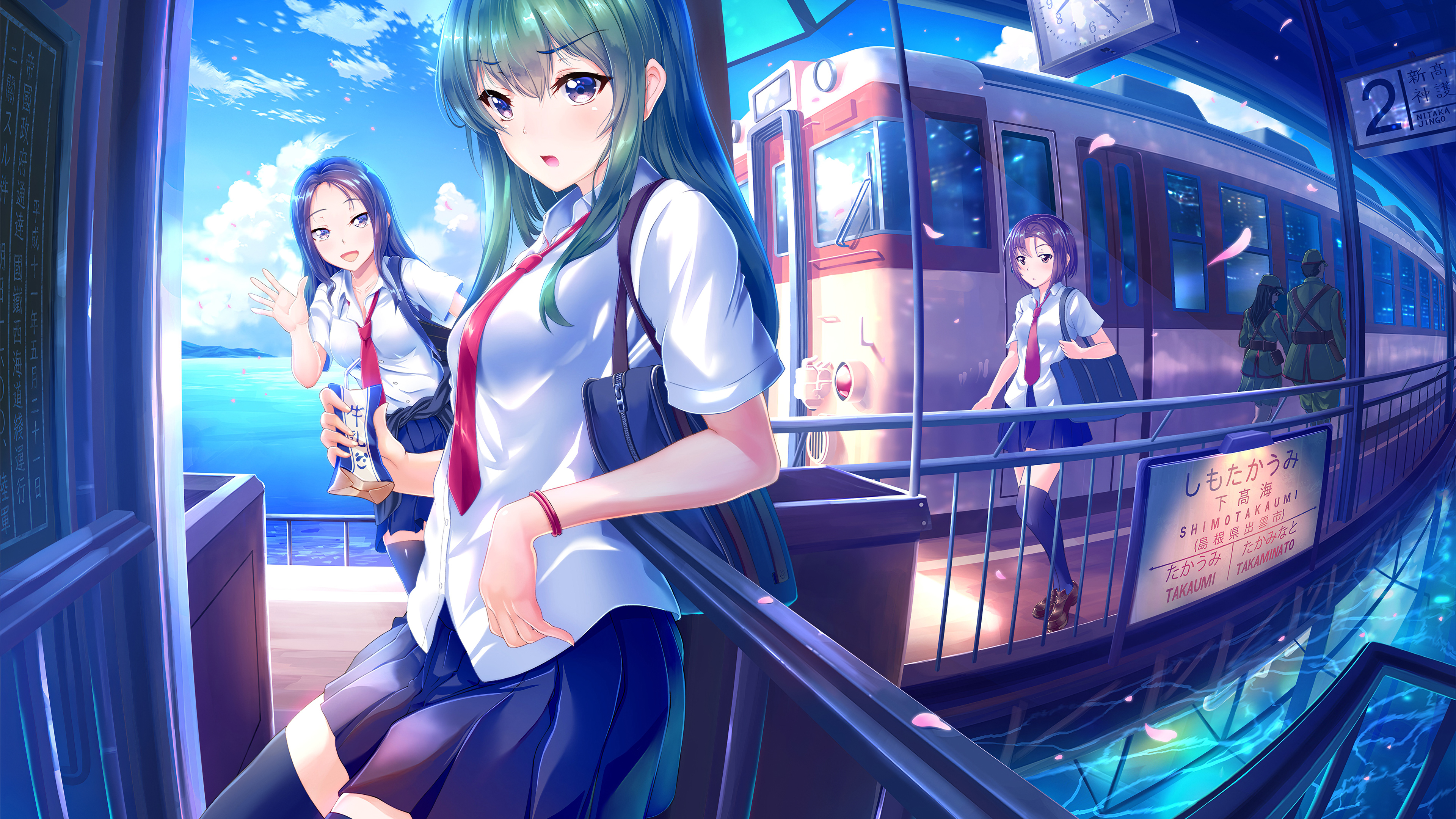 3840x2160 Subway Girls Anime 4k 4k Hd 4k Wallpapers Images Backgrounds Photos And Pictures