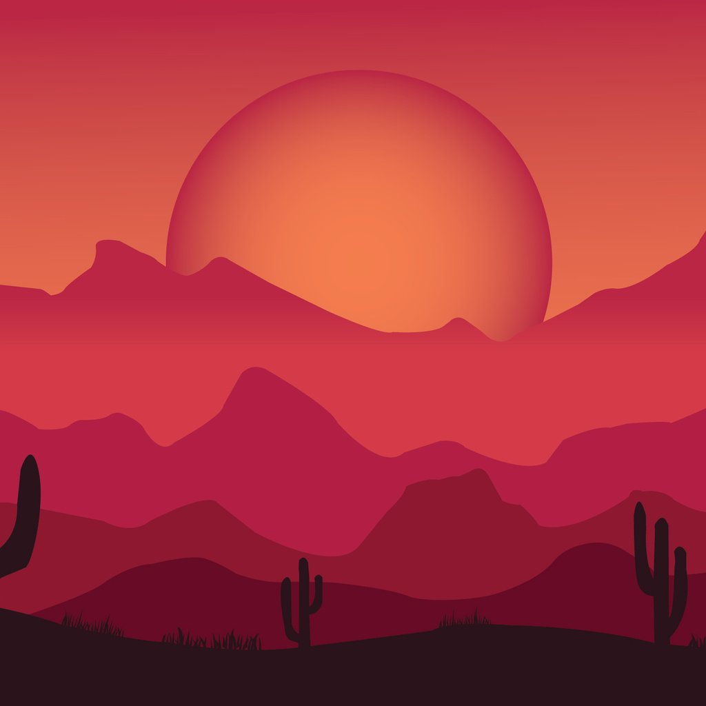 1024x1024 Sun Desert Art 1024x1024 Resolution HD 4k Wallpapers, Images ...