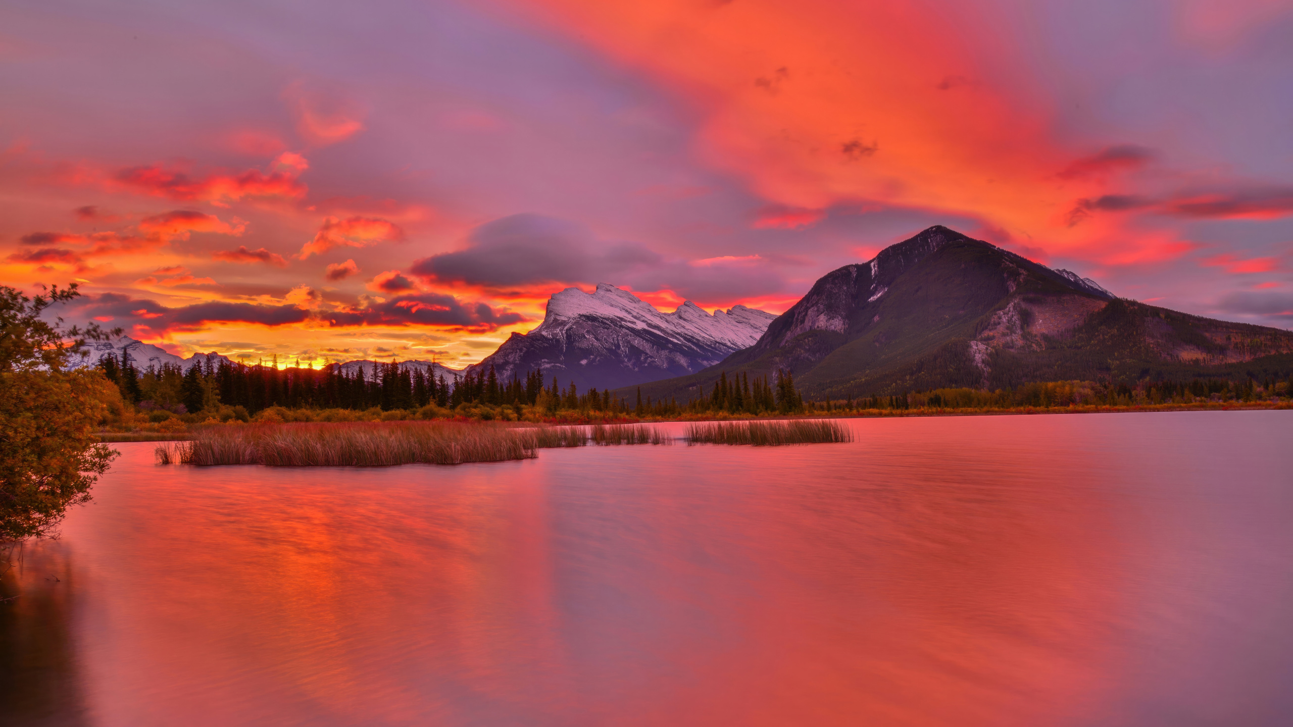 2560x1440 Sunrise At Banff National Park 1440P Resolution ,HD 4k ...