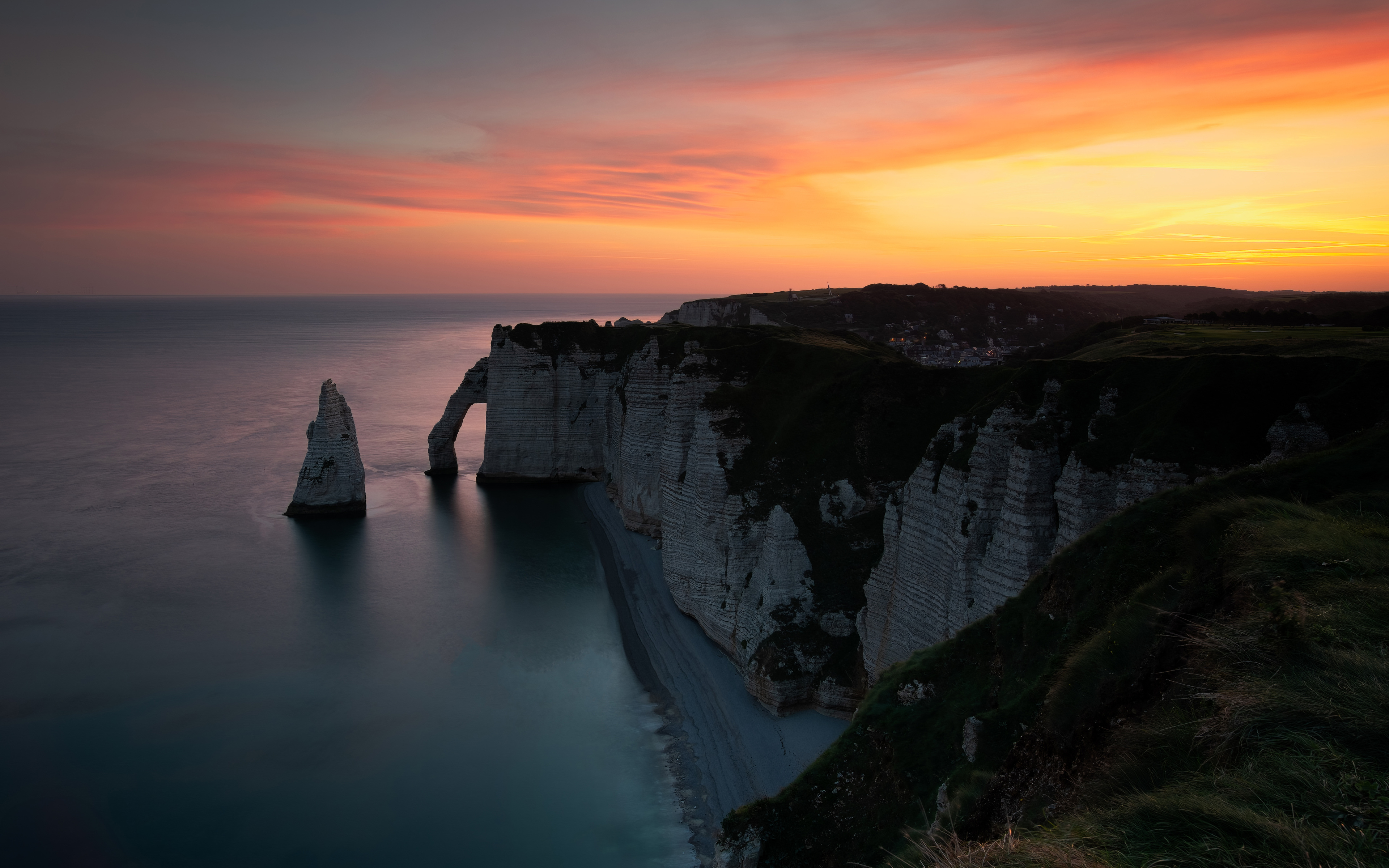 3840x2400 Sunrise In Etretat France 4K ,HD 4k Wallpapers,Images ...