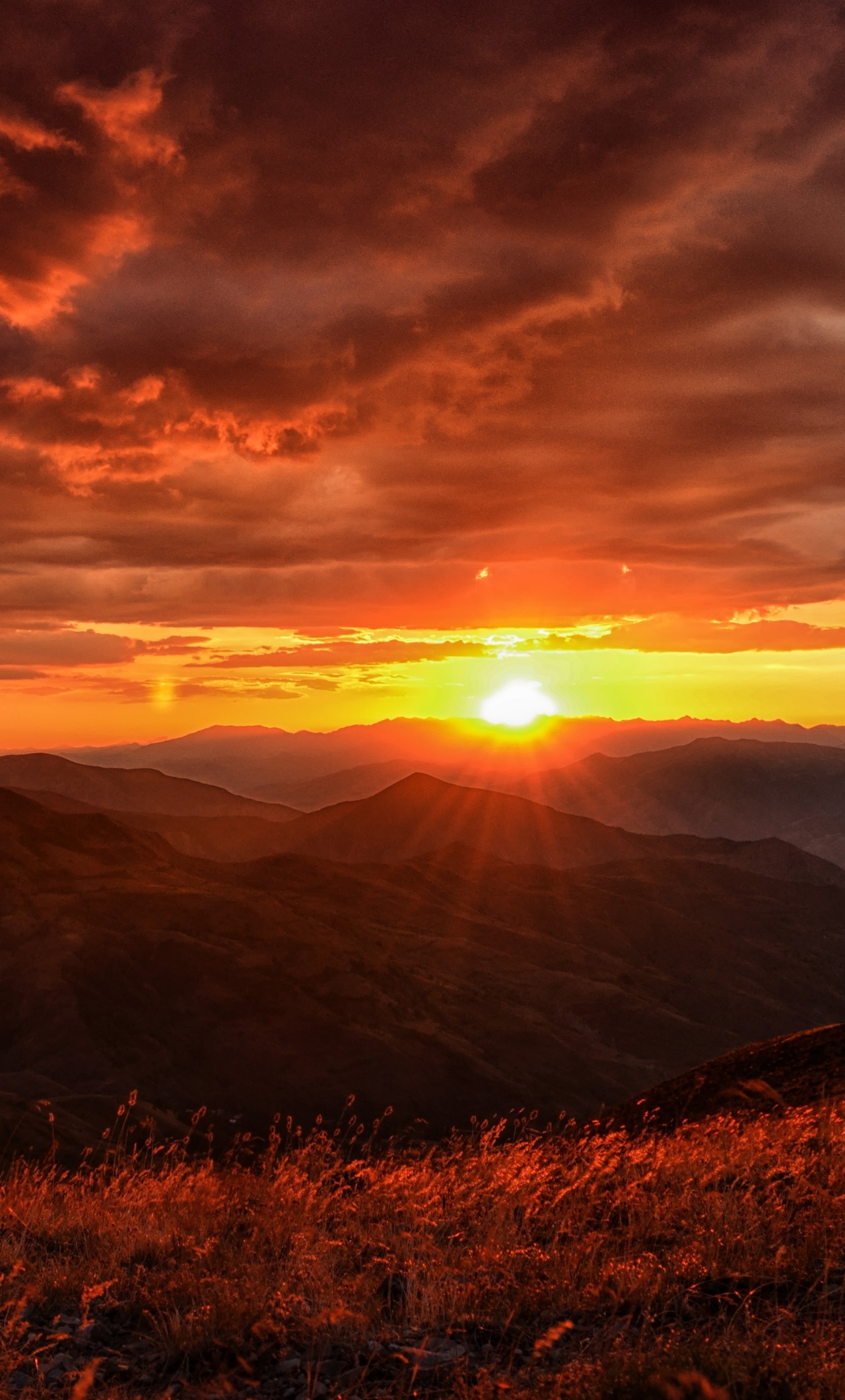 Sunset Wallpaper Iphone Mountain / Mountain Peak Sunset Landscape