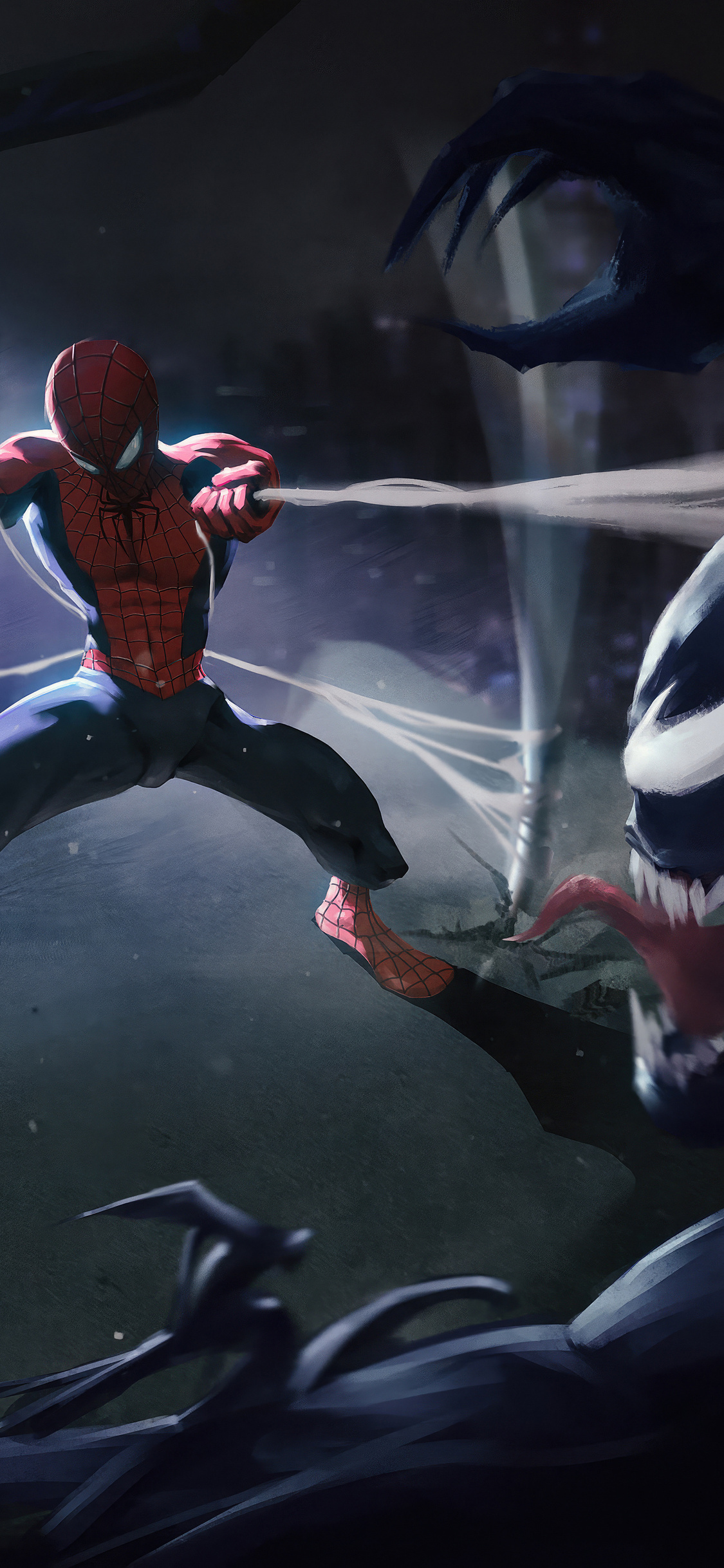 1125x2436 Super Spider Man Vs Venom 5k Iphone XS,Iphone 10,Iphone X ,HD ...