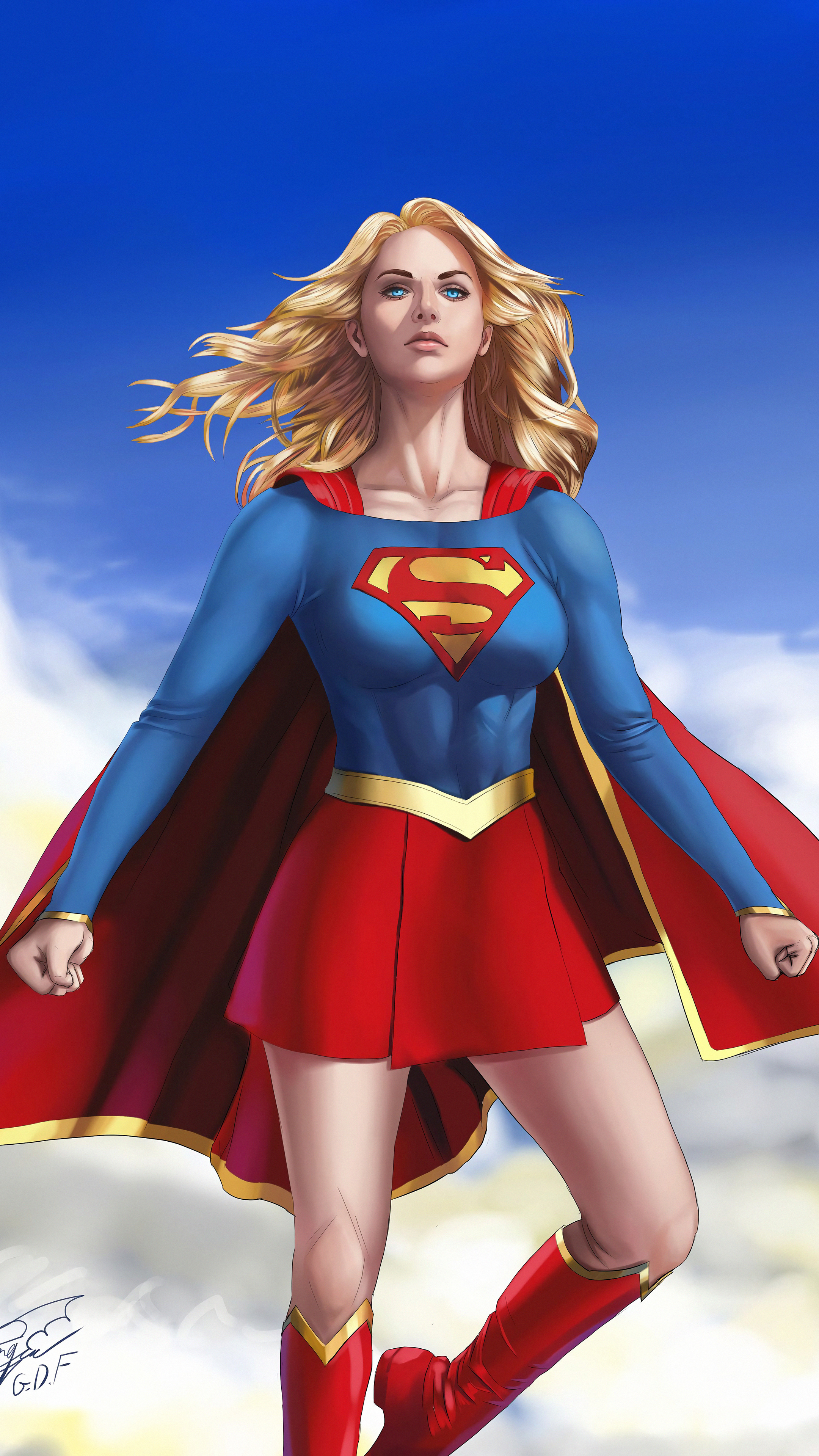 2160x3840 Supergirl Flying Above Sony Xperia X,XZ,Z5 Premium HD 4k  Wallpapers, Images, Backgrounds, Photos and Pictures