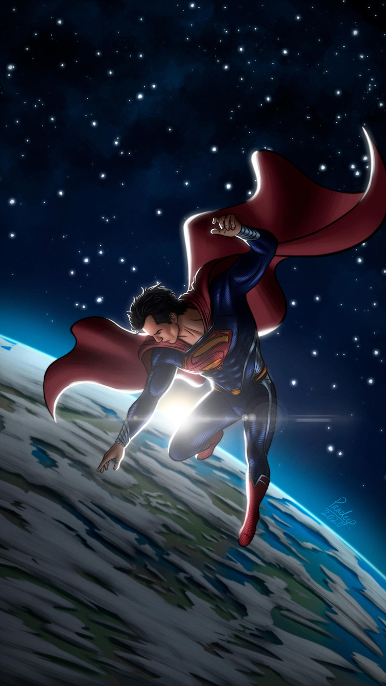 750x1334 Superman In Space iPhone 6, iPhone 6S, iPhone 7 HD 4k Wallpapers,  Images, Backgrounds, Photos and Pictures