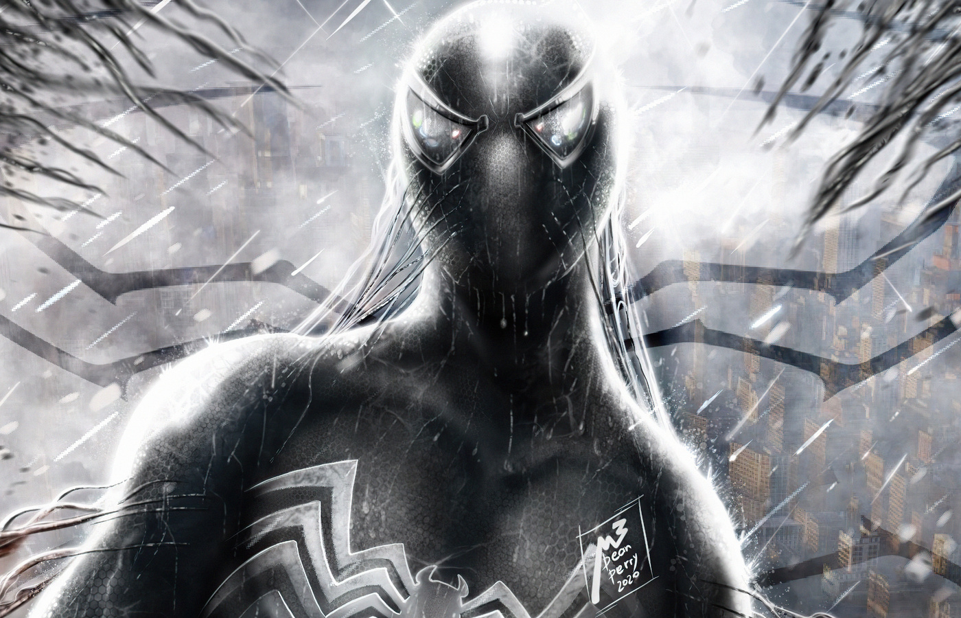 1400x900 Symbiote Spider Man Monochrome 4k Wallpaper,1400x900 ...