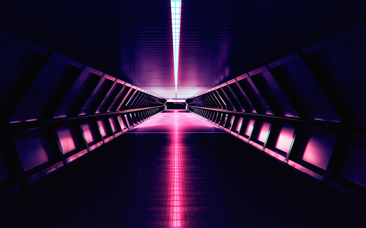1280x800 Synthwave Aesthetic Corridor 4k 7p Hd 4k Wallpapers Images Backgrounds Photos And Pictures