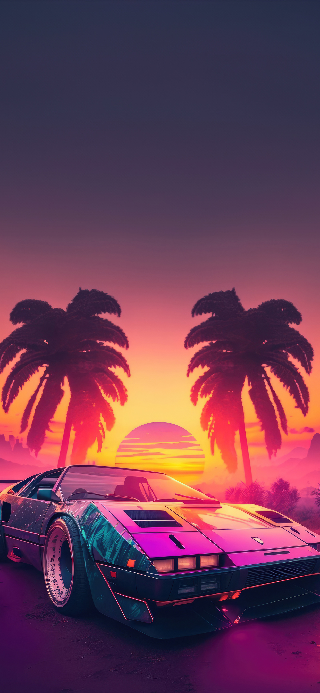 1242x2688 Synthwave Car Nostalgic For The 80s Iphone XS MAX HD 4k ...