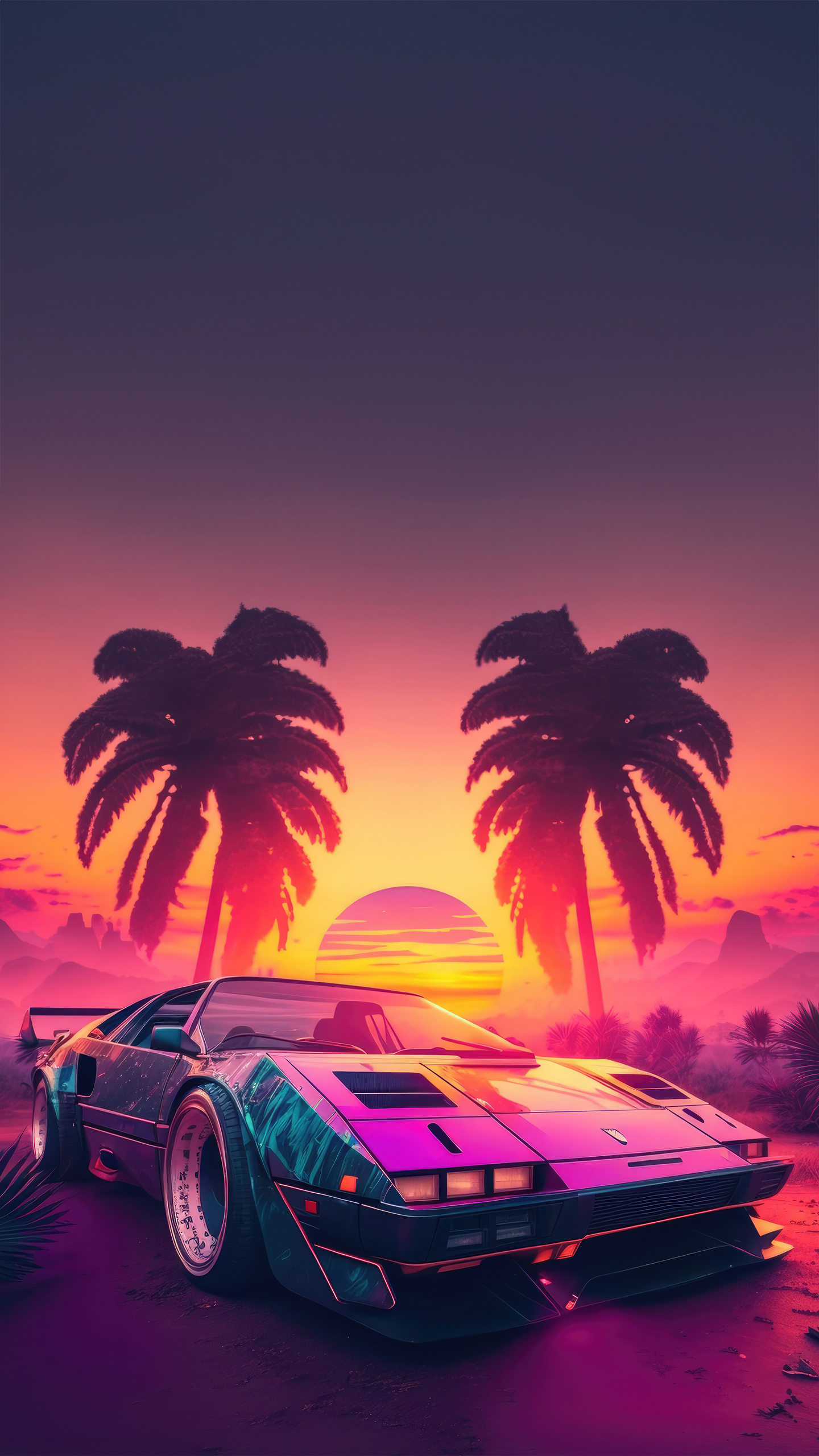 1440x2560 Synthwave Car Nostalgic For The 80s Samsung Galaxy S6,S7 ...