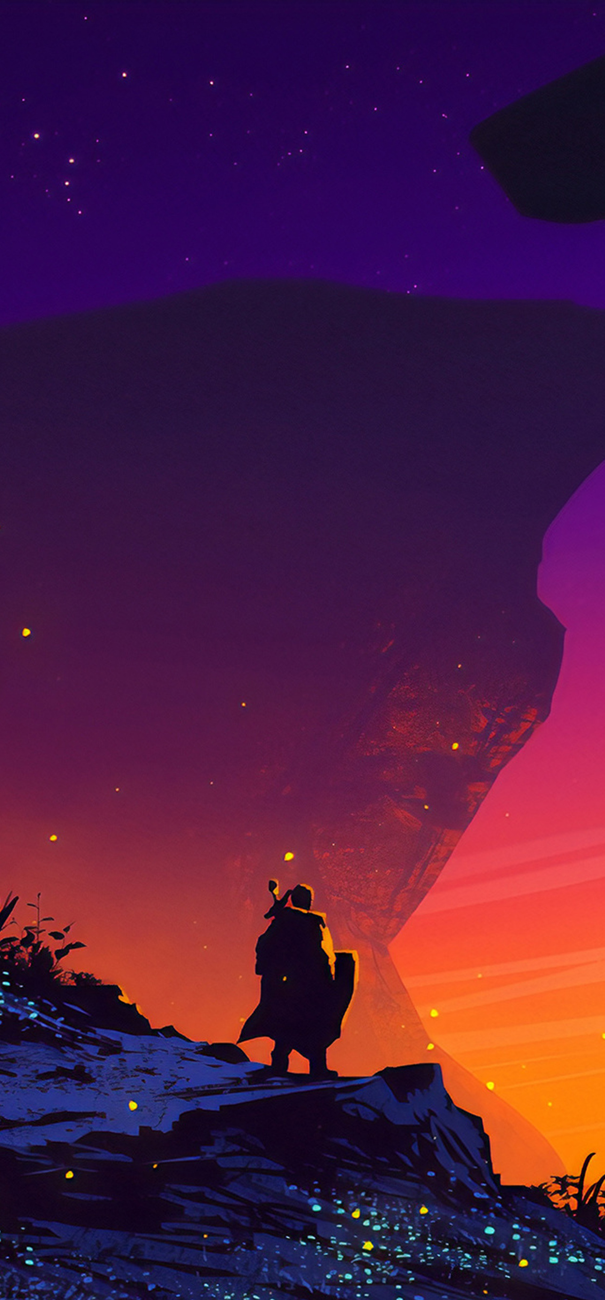 1242x2668 Synthwave Knight 4k Iphone XS MAX ,HD 4k Wallpapers,Images ...