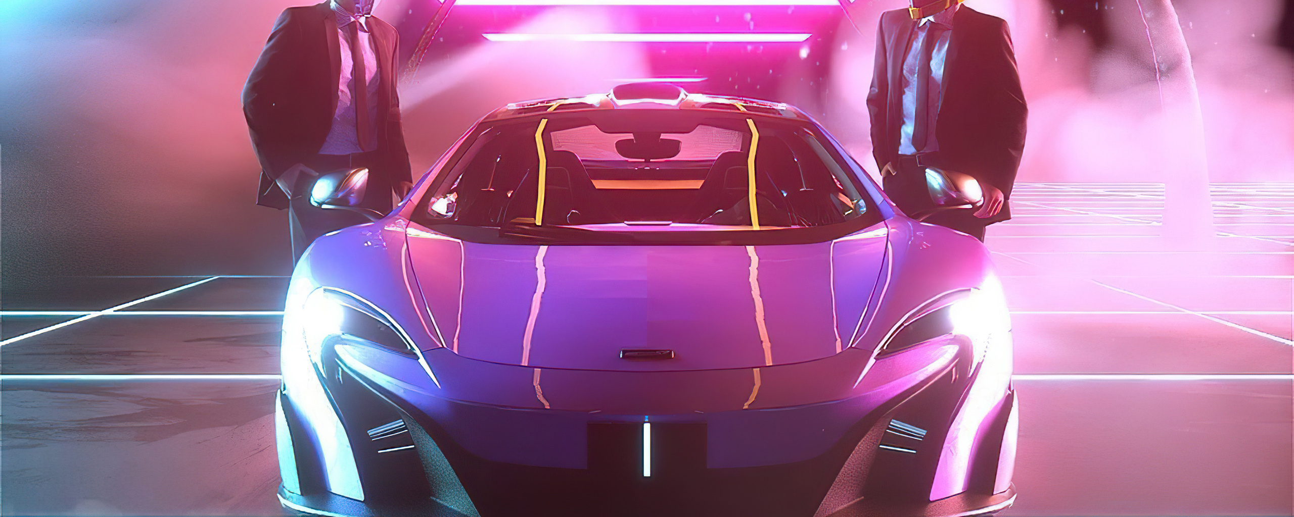 2560x1024 Synthwave Mclaren 4k Wallpaper,2560x1024 Resolution HD 4k
