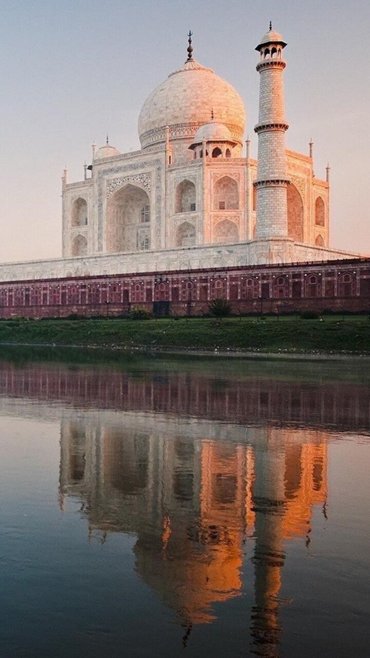 720x1280 Taj Mahal River Moto G,X Xperia Z1,Z3 Compact,Galaxy S3,Note  II,Nexus HD 4k Wallpapers, Images, Backgrounds, Photos and Pictures