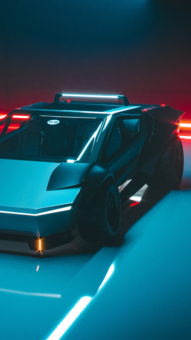 640x1136 Tesla Cybertruck Front View Concept 4k iPhone 5,5c,5S,SE ,Ipod