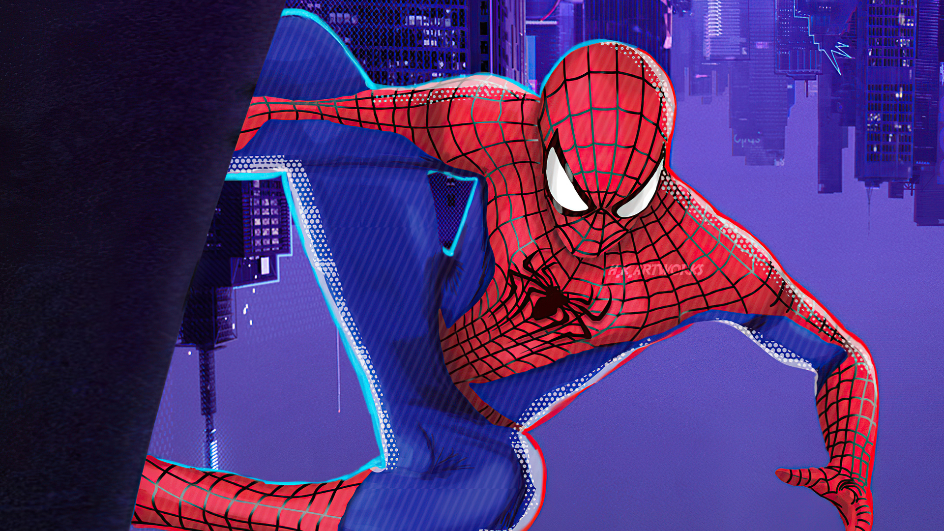1920x1080 The Amazing Spider Man Suit In Spider Verse Style 4k Laptop Full  HD 1080P HD 4k Wallpapers, Images, Backgrounds, Photos and Pictures