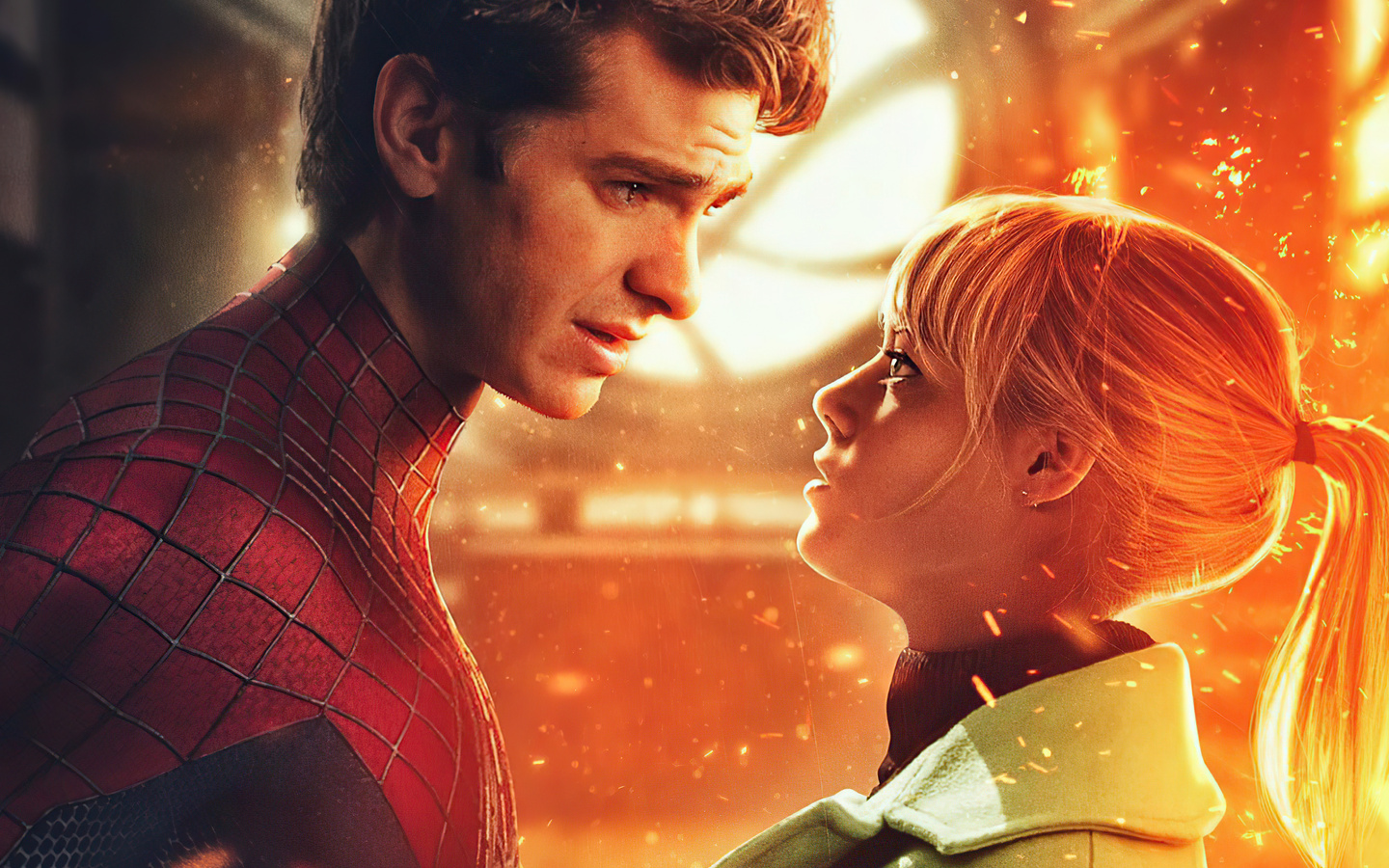 1440x900 The Amazing Spiderman 3 Andrew And Emma Stone Wallpaper ...