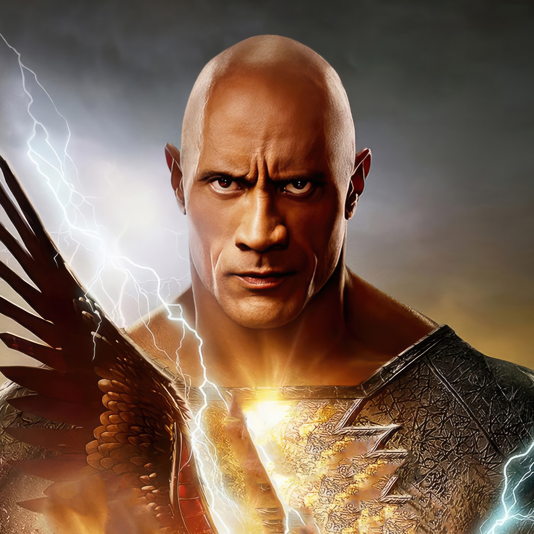 2048x2048 The Black Adam Dwayne Johnson 4k 2023 Ipad Air HD 4k