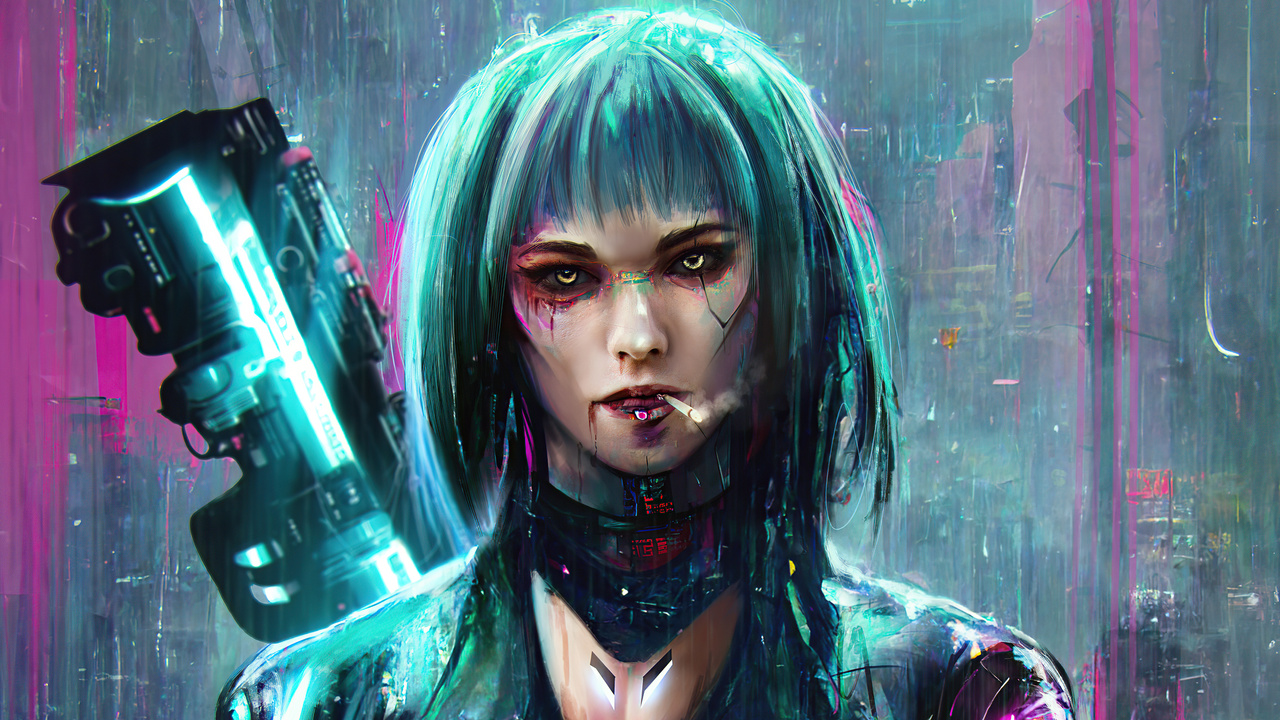 1280x720 The Cyberpunk Assassin Girl 4k 720P ,HD 4k Wallpapers,Images ...