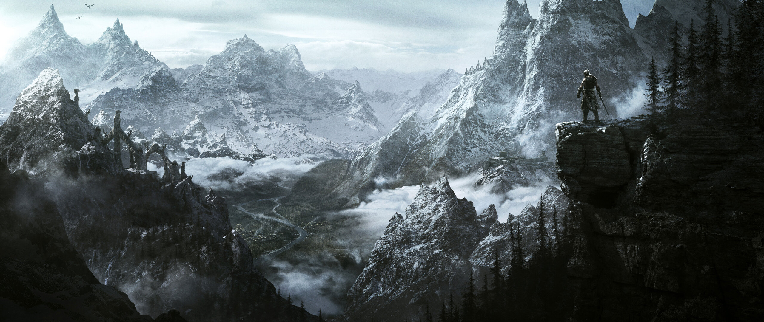 2560x1080 The Elder Scrolls V Skyrim Vista 2560x1080 Resolution Hd 4k Wallpapers Images Backgrounds Photos And Pictures