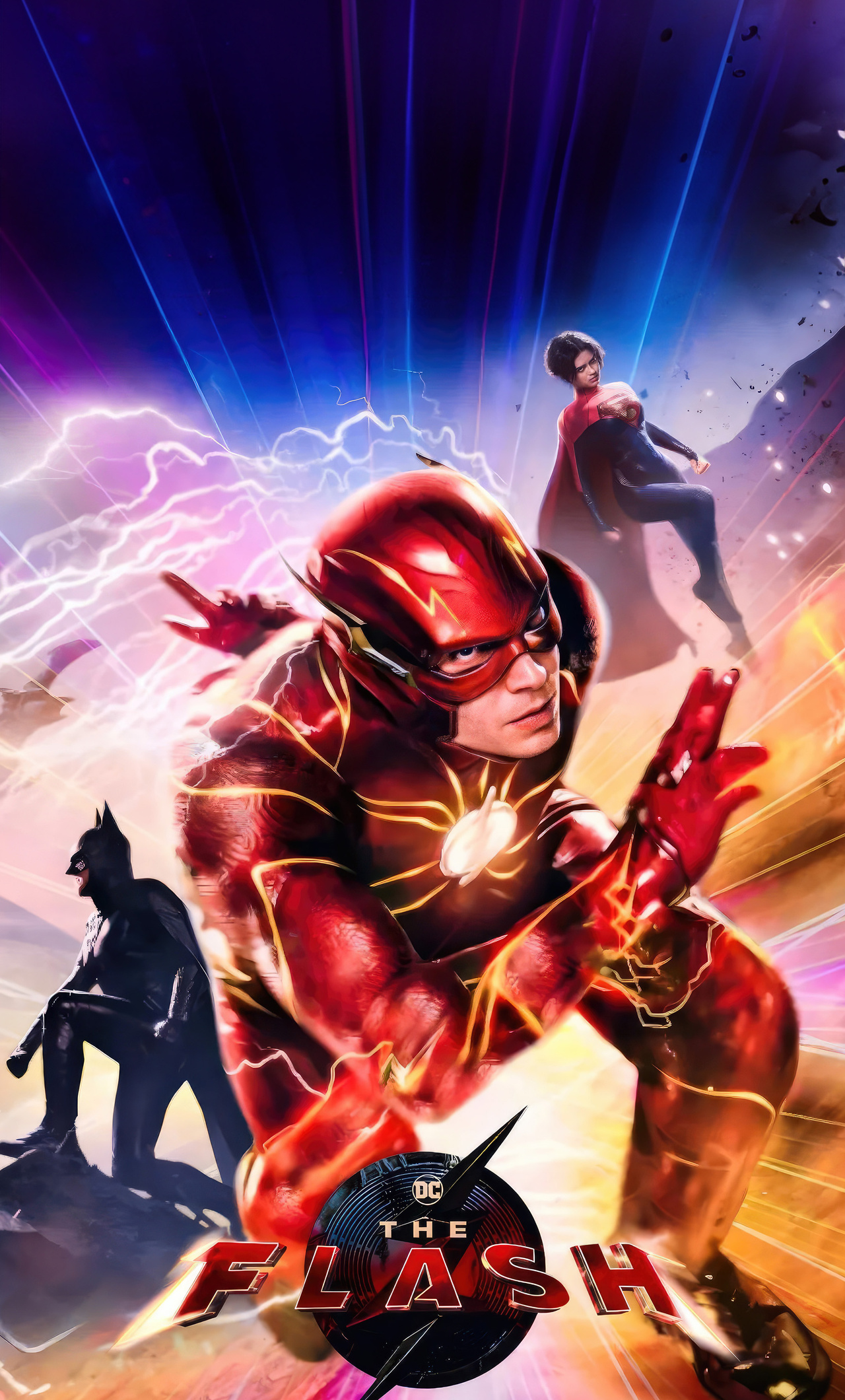 1280x2120 The Flash Supergirl And Batman Join Forces 5k iPhone 6+ ,HD ...