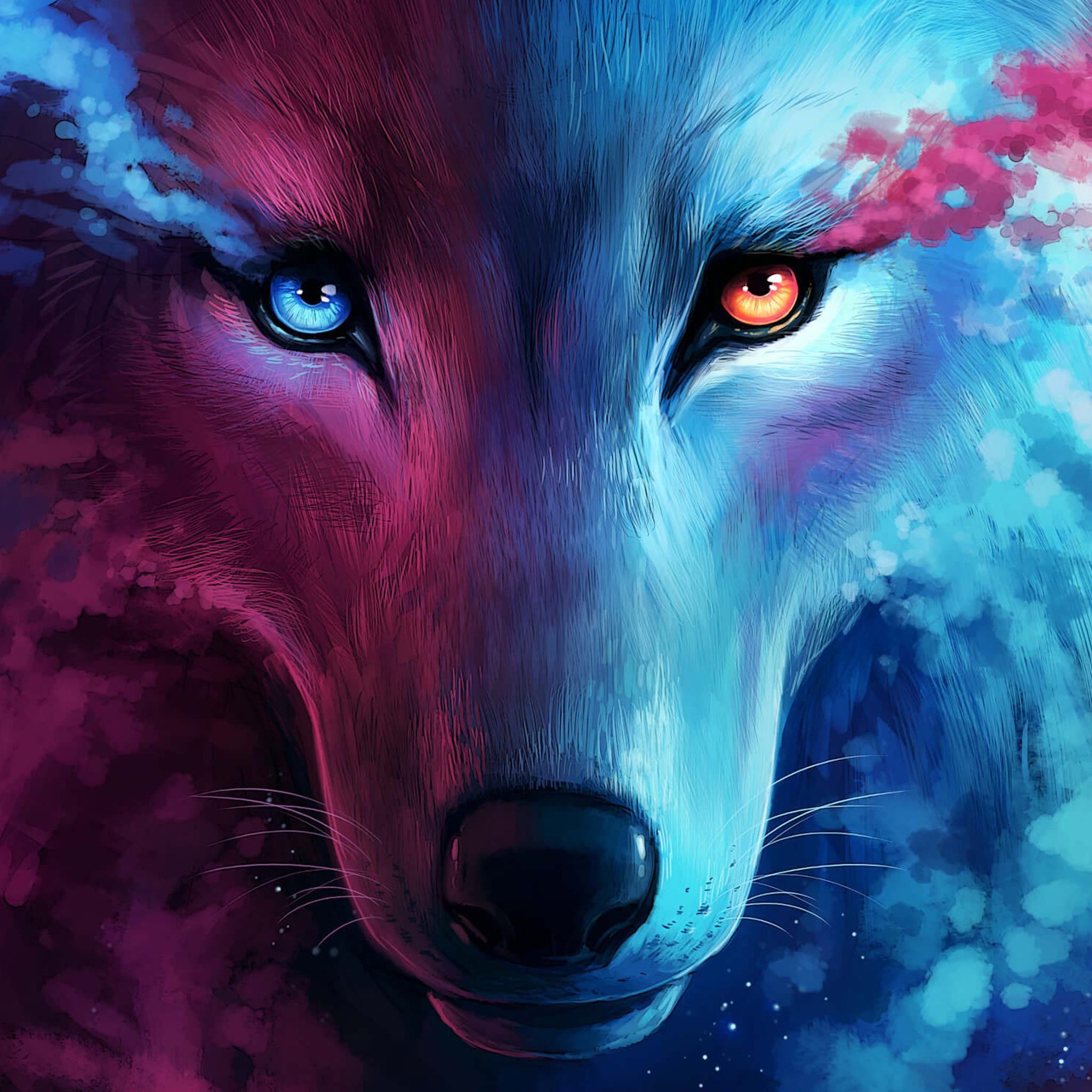 2048x2048 The Galaxy Wolf Ipad Air ,HD 4k Wallpapers,Images,Backgrounds ...