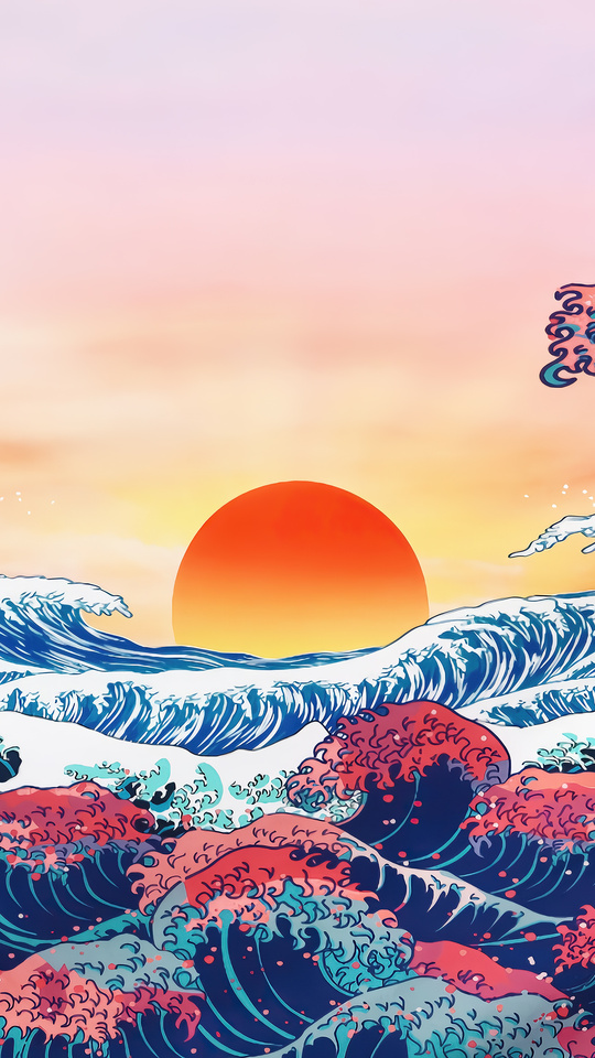 540x960 The Great Wave Off Kanagawa 5k 540x960 Resolution HD 4k Wallpapers,  Images, Backgrounds, Photos and Pictures
