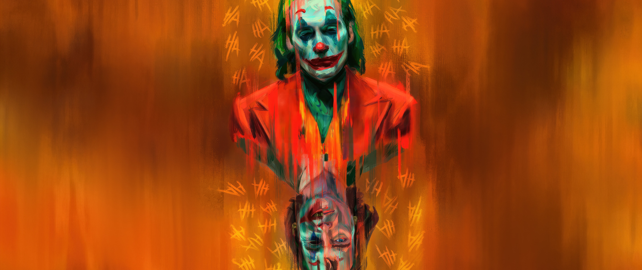 The Joker Psycho Circus Wallpaper In 2560x1080 Resolution