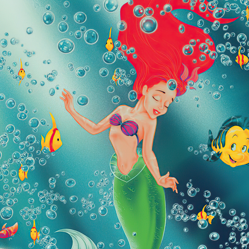 1024x1024 The Little Mermaid Poster 4k 1024x1024 Resolution HD 4k
