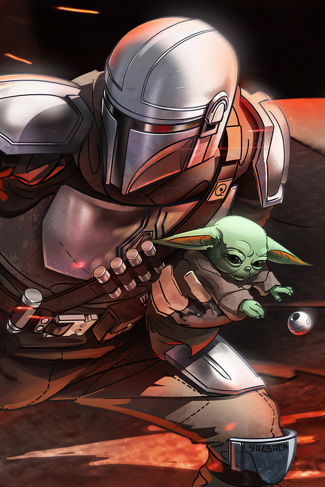 640x960 The Mandalorian Baby Yoda 5k iPhone 4, iPhone 4S ,HD 4k