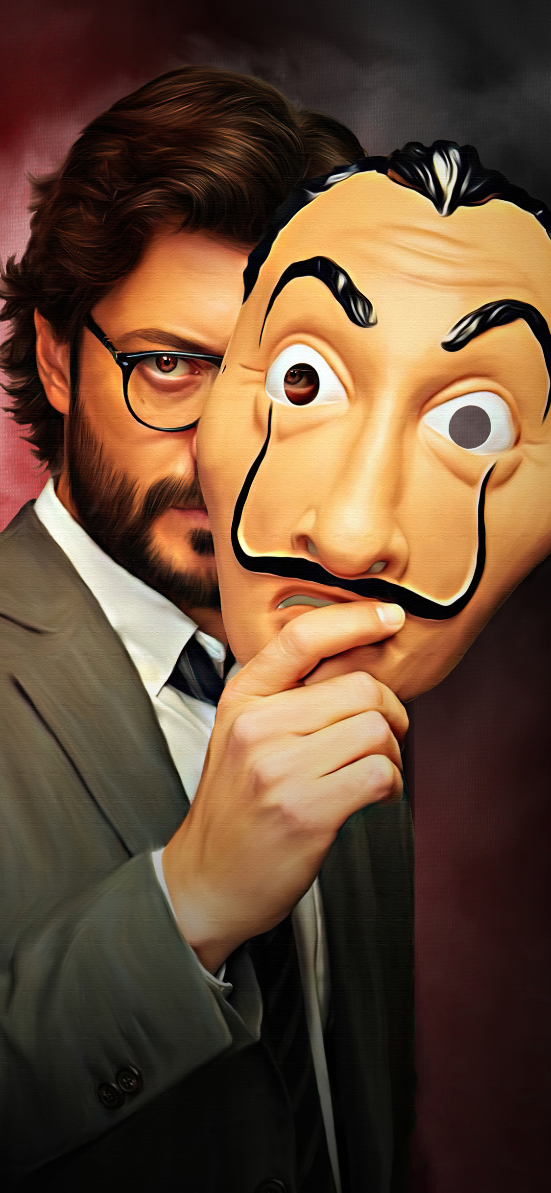 1125x2436 The Professor Digital Painting Money Heist Iphone XS,Iphone  10,Iphone X HD 4k Wallpapers, Images, Backgrounds, Photos and Pictures
