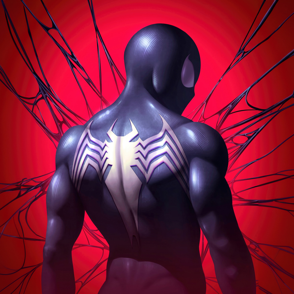 1024x1024 The Rise Of The Black Spider Man 1024x1024 Resolution HD 4k