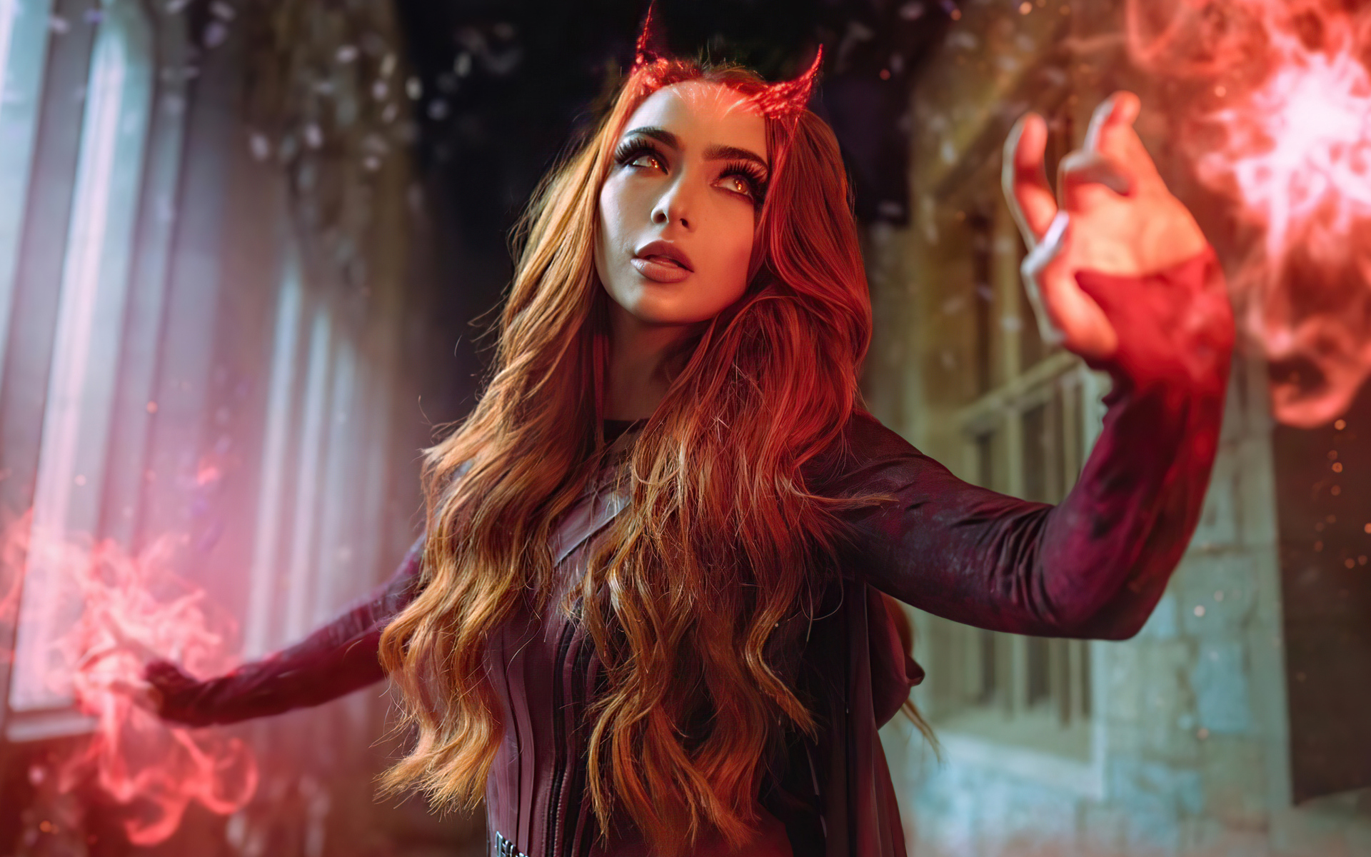 The Scarlet Witch Cosplay Girl 4k Wallpaper In 1920x1200 Resolution